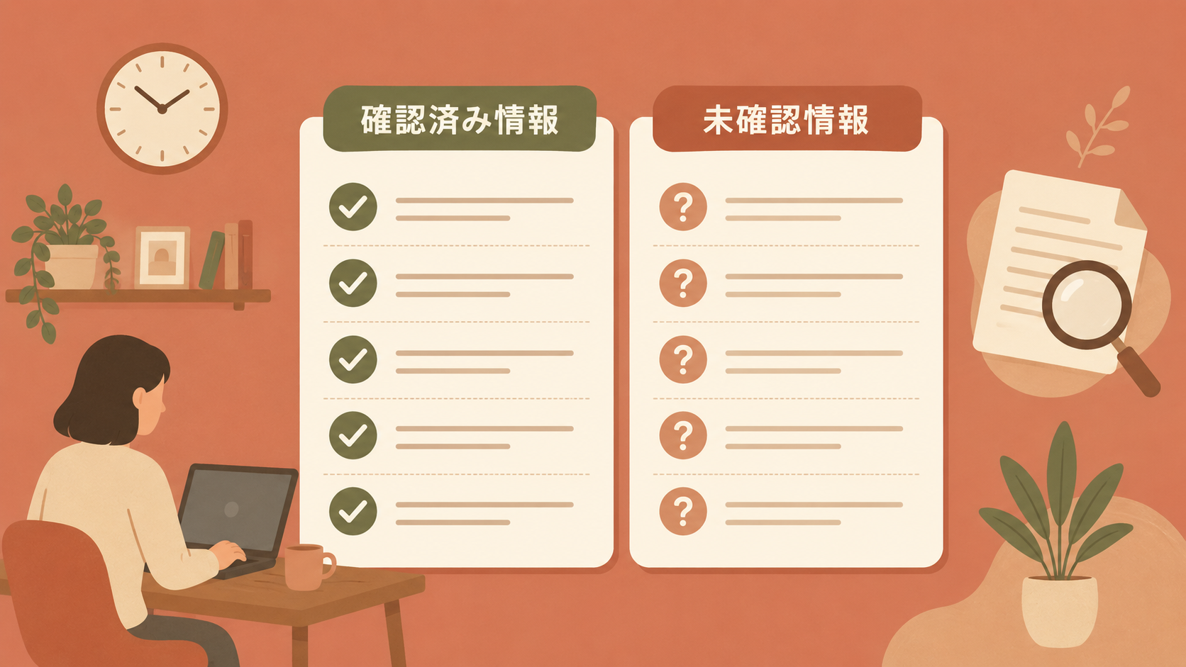 副業目的でSNSスクールを検討する際に確認すべき情報と確認できない情報を整理したチェックリストのイメージ